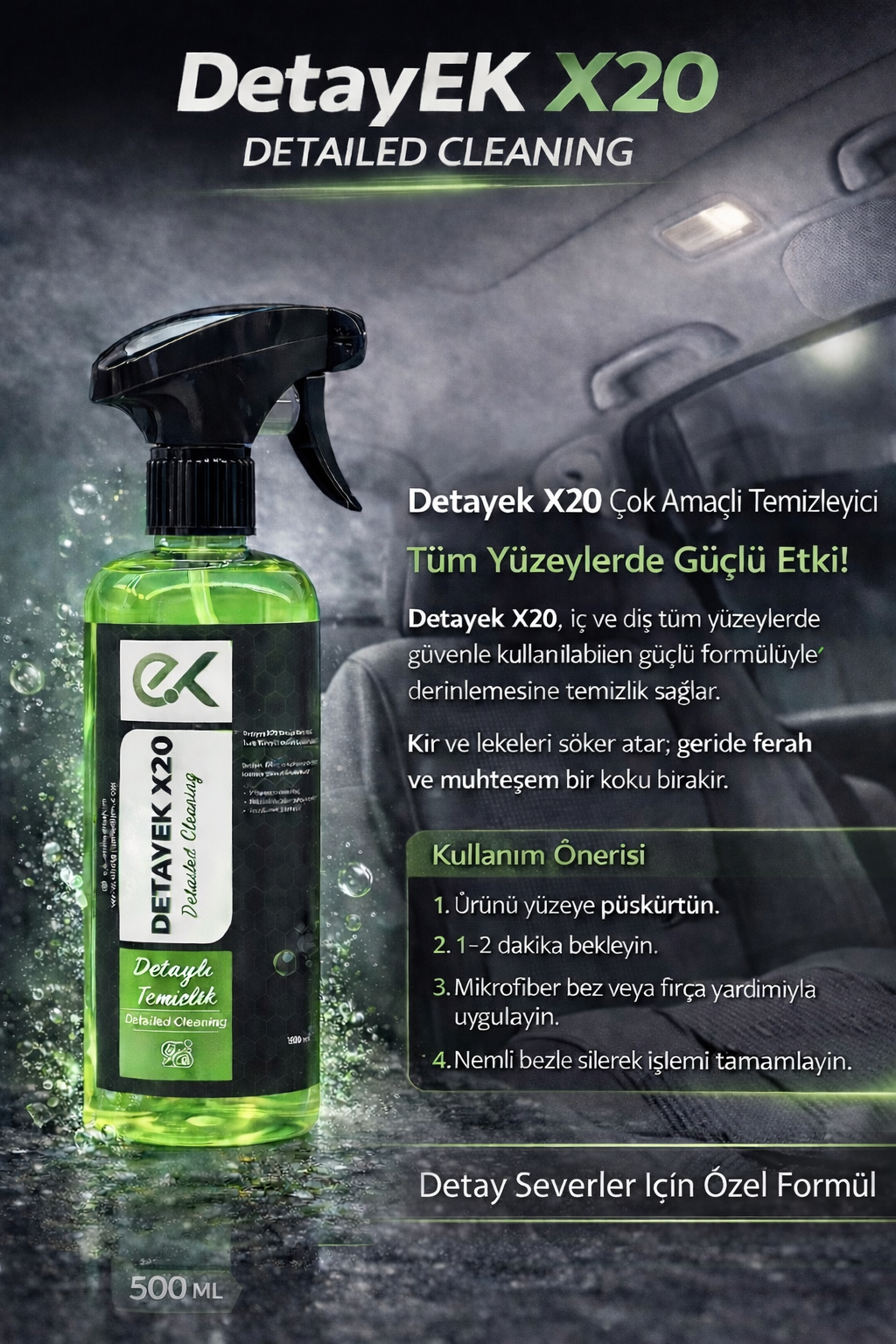 ( YENİ ) AMBALAJINDA daha güçlü formül EK detayek x20 500 ml - Görsel 2